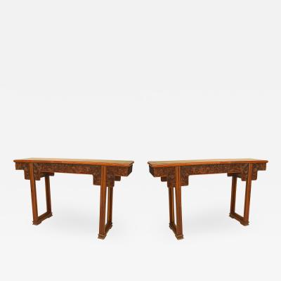 Pair of Pair of Chinese Hardwood Console Table