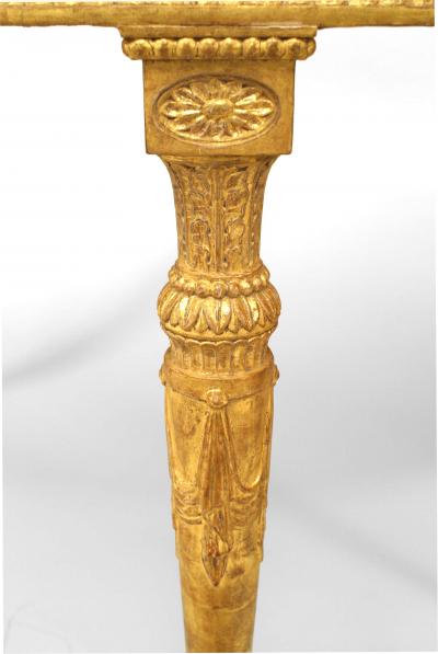 Pair of Pair of English Georgian Satinwood Demilune Console Table