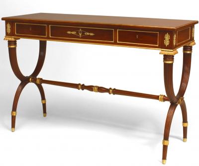 Pair of Pair of English Regency Mahogany Console Tables