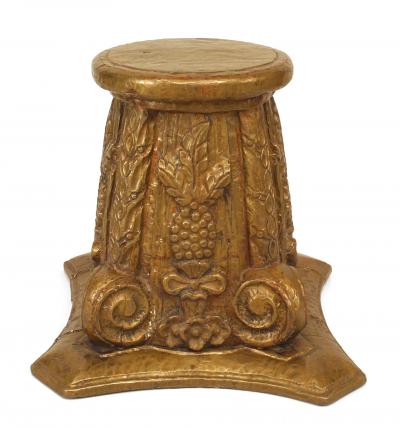 Pair of Pair of French Art Deco Corinthian Column Taborets