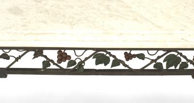 Pair of Pair of French Art Moderne Iron and Marble Console Table