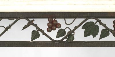 Pair of Pair of French Art Moderne Iron and Marble Console Table