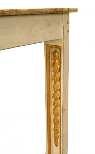 Pair of Pair of Italian Neo Classic Painted Onyx Top Console Table