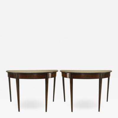Pair of Pair of Italian Neo Classic Rosewood Console Table