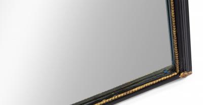 Pair of Pair of Italian Neo classic Black Lacquered Vertical Mirrors