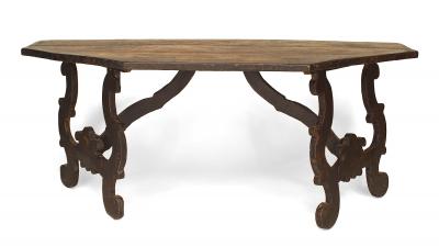 Pair of Pair of Italian Renaissance Oak Console Table