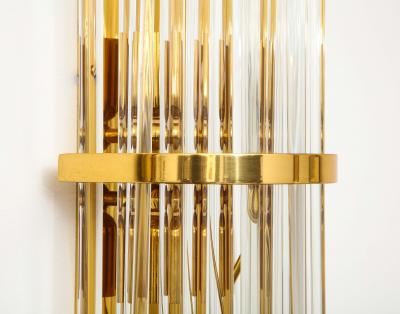 Pair of Palwa Wall Sconces with Thick Crystal Rods