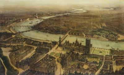 Pair of Panoramic Views of Westminster