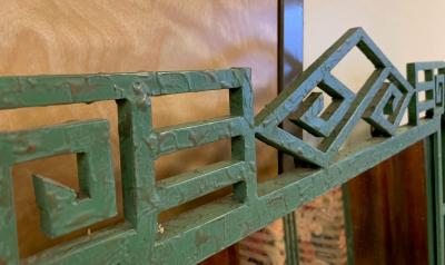 Pair of Patinated Iron Mirrors