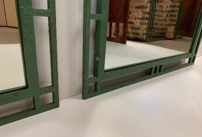 Pair of Patinated Iron Mirrors