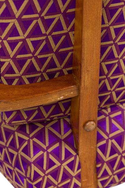 Pair of Paul Laszlo Mid Century American Geometric Upholstered Armchairs