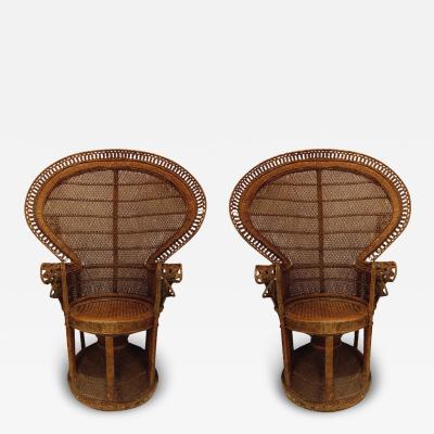 Pair of Peacock Armchairs