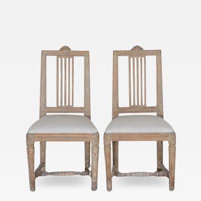 Pair of Period Gustavian Chairs in Original Paint Sweden Late 18th Century