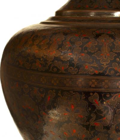 Pair of Persian Style Cloisonne and Enamel Floor Vases