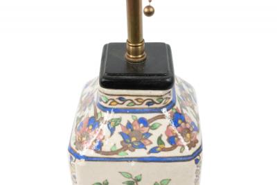 Pair of Persian Style Folk Earthenware Vase Table Lamps