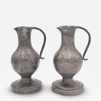 Pair of Pewter Pitchers France circa 1800