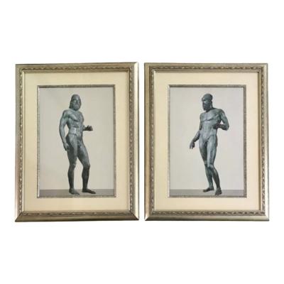 Pair of Photograph Prints of Antique Ancient Greek Male Nude Sculpture