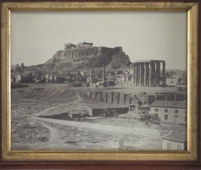 Pair of Photographs of the Acropolis and Parthenon Greece circa 1890