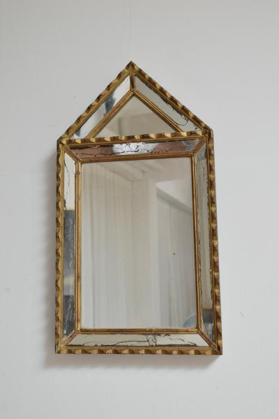 Pair of Pierre Dariel dit Dolt pedestal mirror 1940s 