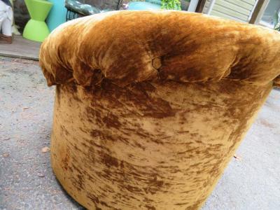 Pair of Pierre Paulin Style Tufted Swivel Pod Chairs Mid Century Modern