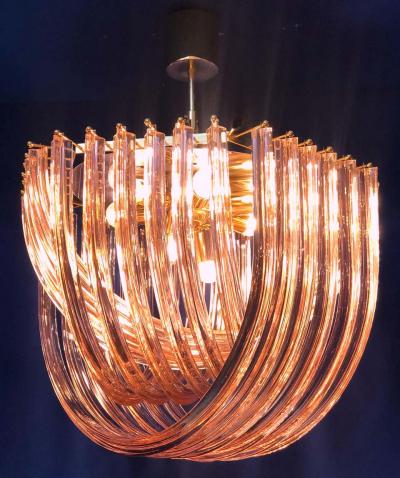 Pair of Pink Murano Curvati Ceiling Light or Flush Mount 1990