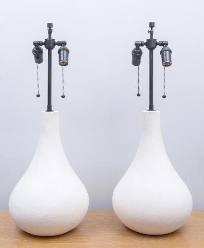 Pair of Plaster Custom Elle Lamps