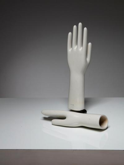 Pair of Porcelain Glove Molds