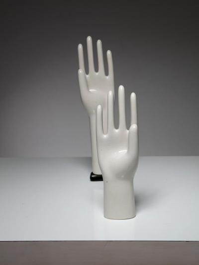 Pair of Porcelain Glove Molds