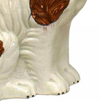 Pair of Porcelain and Copper Staffordshire Dogs