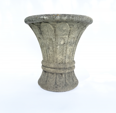 Pair of Porosa Cast Stone Planters by Grandon Fres circa 1970