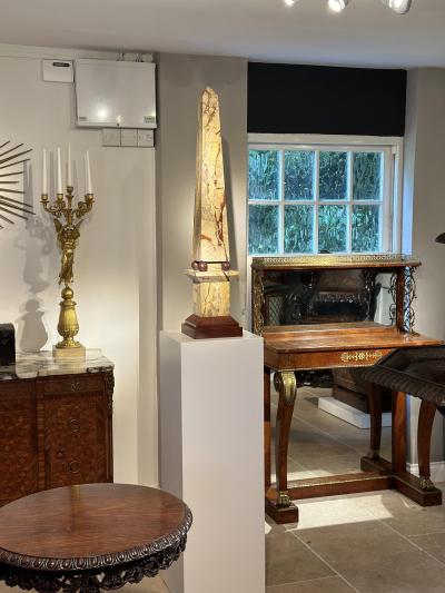 Pair of Portasanta And Rosso Antico Marble Obelisks Italian Early 20th Century