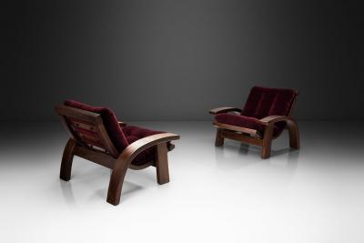 Pair of Post Modern Adjustable Lounge Chairs Europe 1980s