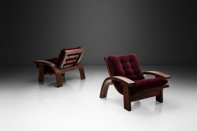 Pair of Post Modern Adjustable Lounge Chairs Europe 1980s