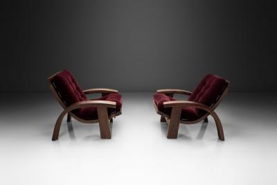 Pair of Post Modern Adjustable Lounge Chairs Europe 1980s