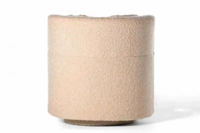 Pair of Post Modern Channeled Swivel Chairs in Blush Pink Boucl 