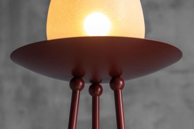 Pair of Postmodern Tripod Lamps in the Memphis Style Italy 1980s