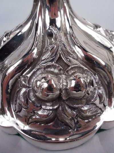 Pair of Pretty Austrian Biedermeier Classical Silver Candlesticks 1863