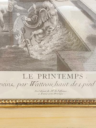 Pair of Prints Finely Framed LHiver et Printemps