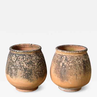 Pair of Provincial 19th Century Biot Terracotta Jars