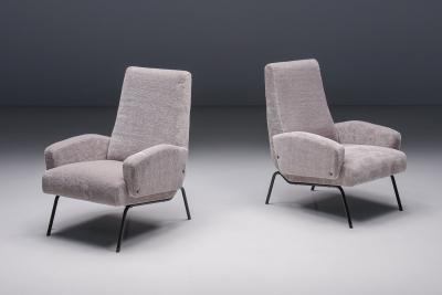 Pair of Purple Armchairs 1950s