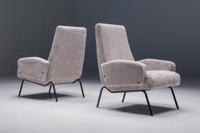 Pair of Purple Armchairs 1950s