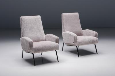 Pair of Purple Armchairs 1950s