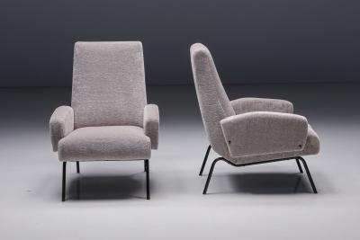 Pair of Purple Armchairs 1950s