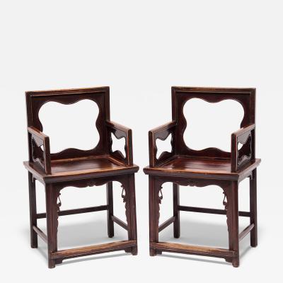 Pair of Quatrefoil Rose Chairs