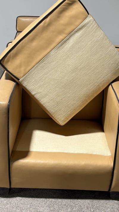 Pair of Ralph Lauren Style Leather Club Chairs C 2000 