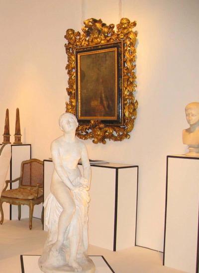 Pair of Rare Italian 17th Century Giltwood Baroque Mirrors 1680