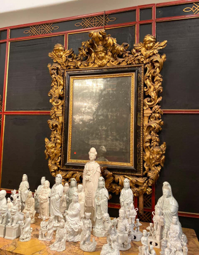 Pair of Rare Italian 17th Century Giltwood Baroque Mirrors 1680