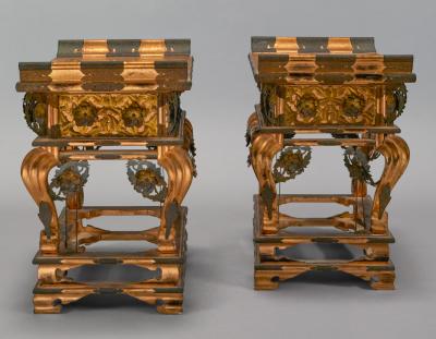 Pair of Rare Temple Stands