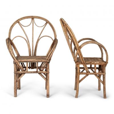 Pair of Rattan Armchairs