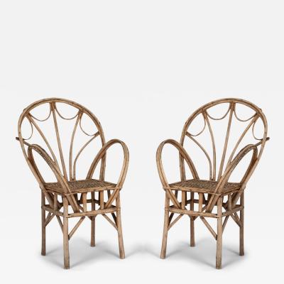 Pair of Rattan Armchairs